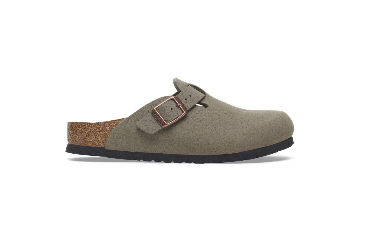 Birkenstock Boston Kids Birko-Flor Nubuck Stone