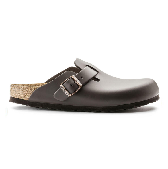 Birkenstock Boston Dark Brown Smooth Leather Clog - Dark Brown, Regular