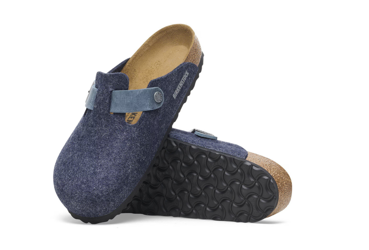 Birkenstock Boston Midnight Leather Felt Clog