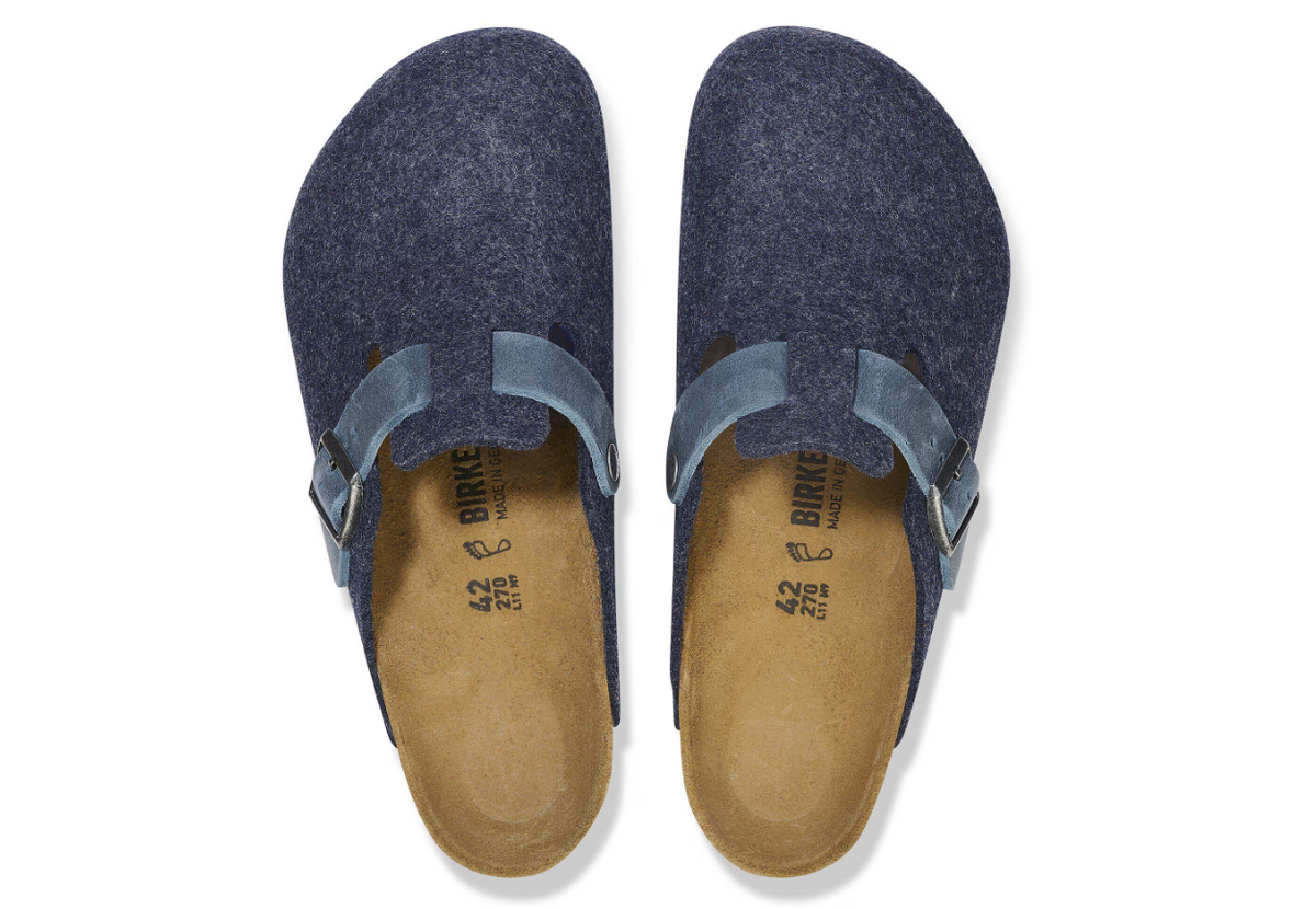 Birkenstock Boston Midnight Leather Felt Clog