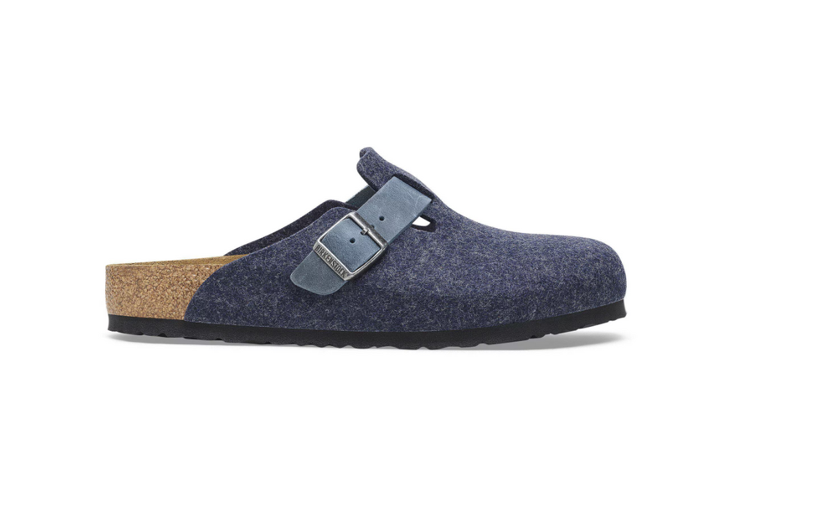 Birkenstock Boston Midnight Leather Felt Clog