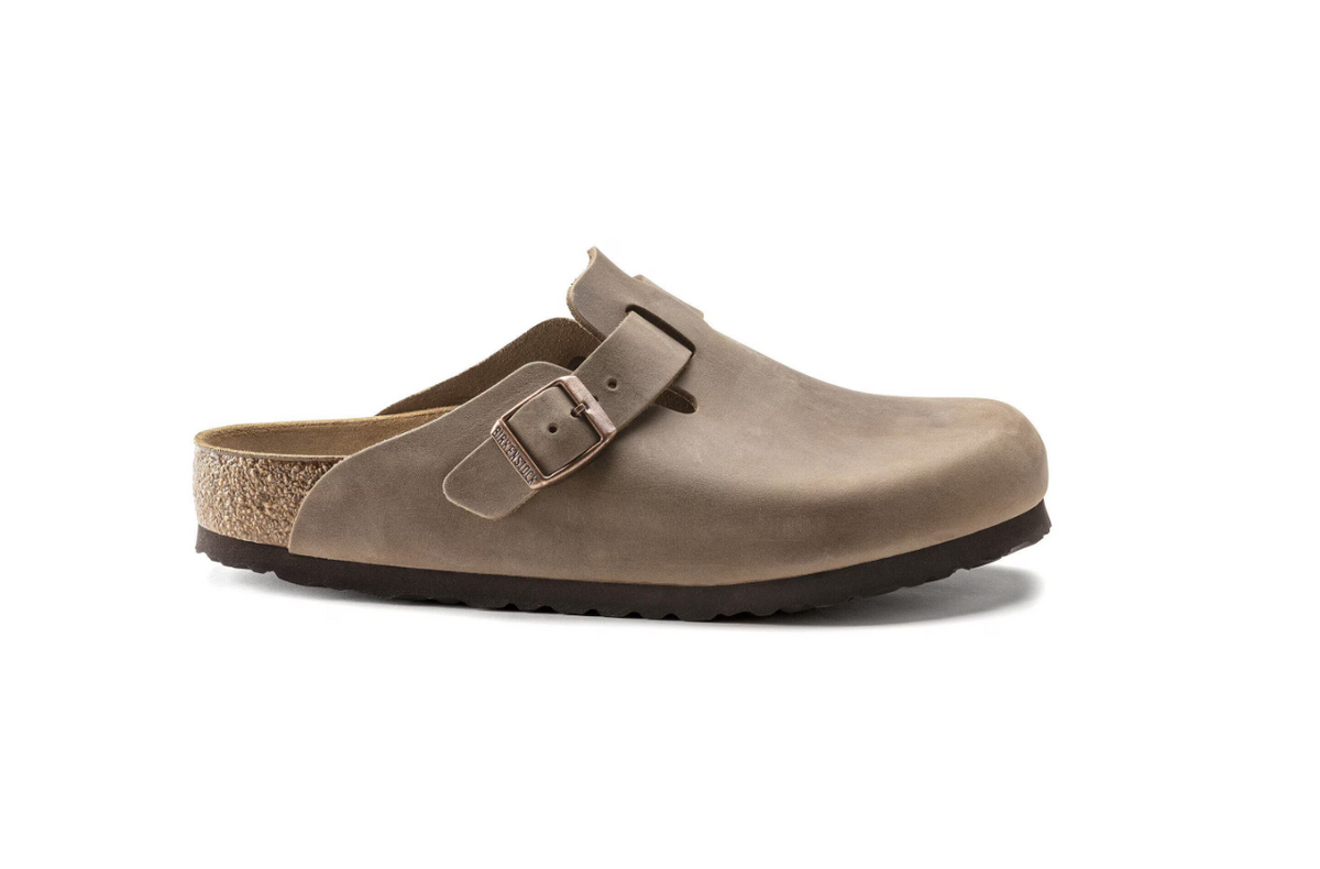 Birkenstock Boston Oiled Leather Tobacco Brown Clogs - Brown, Regular