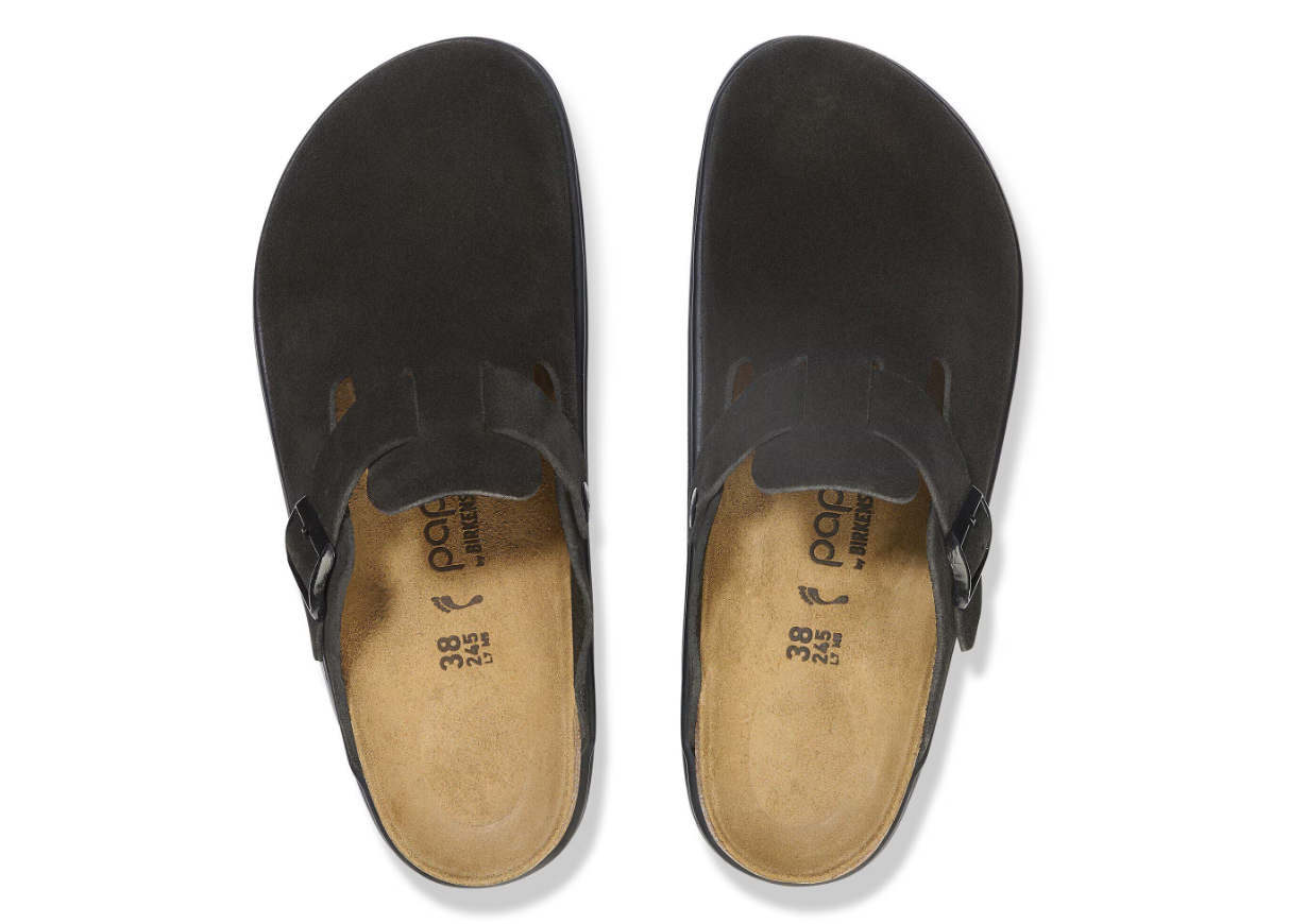 Birkenstock Papillio Boston Chunky Suede Leather Black