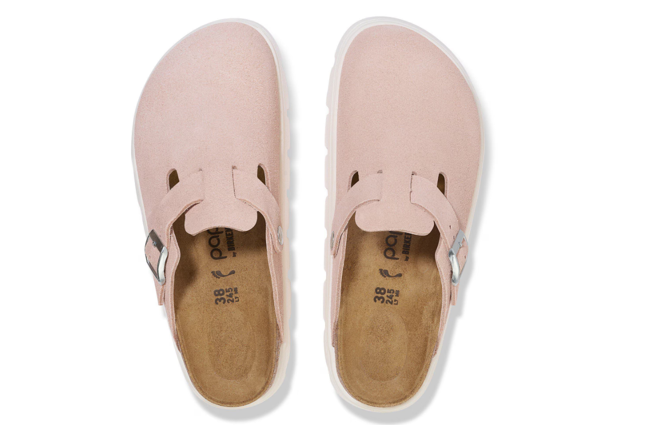 Birkenstock Boston Chunky Suede Leather Light Rose