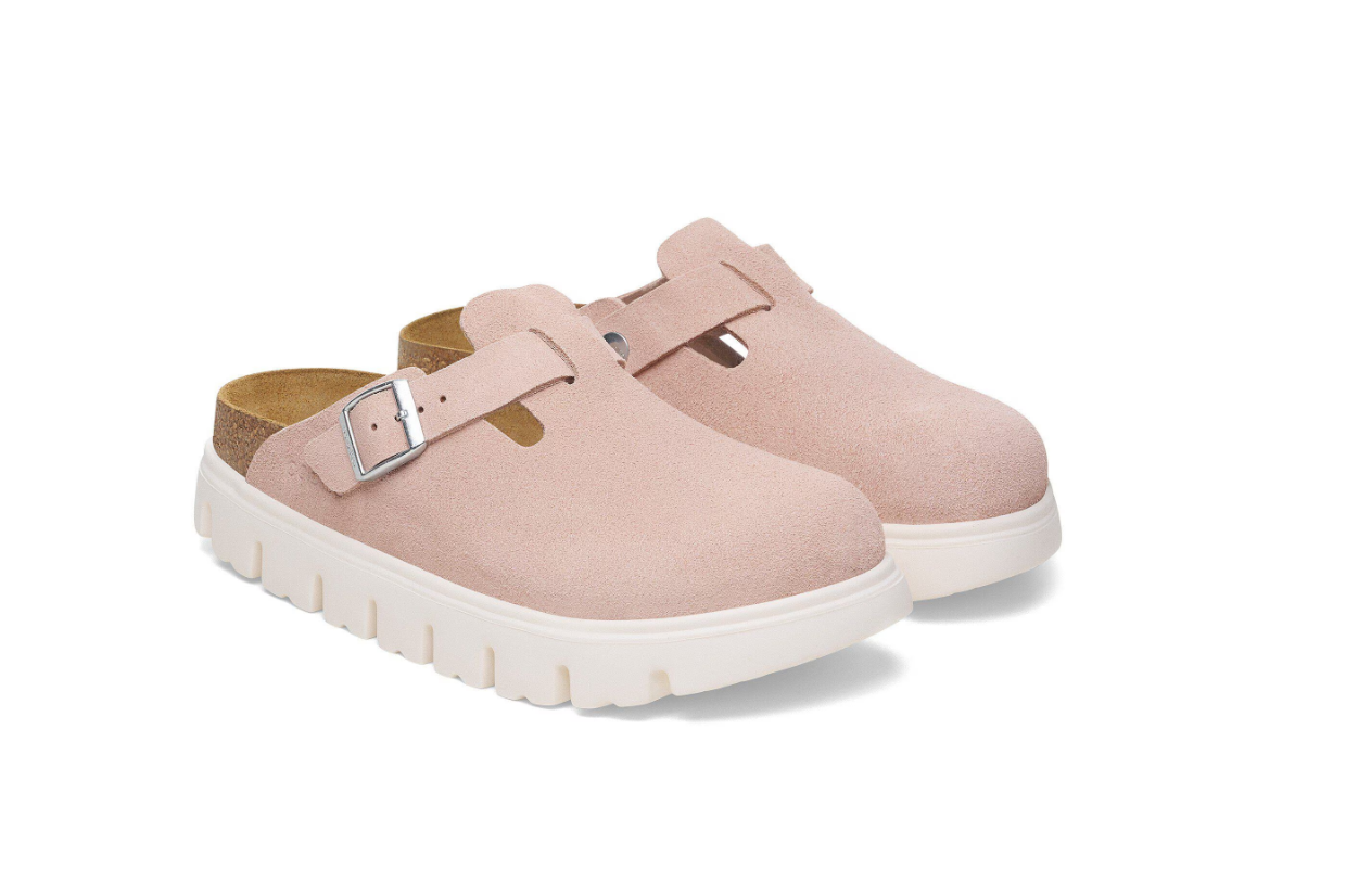 Birkenstock Boston Chunky Suede Leather Light Rose