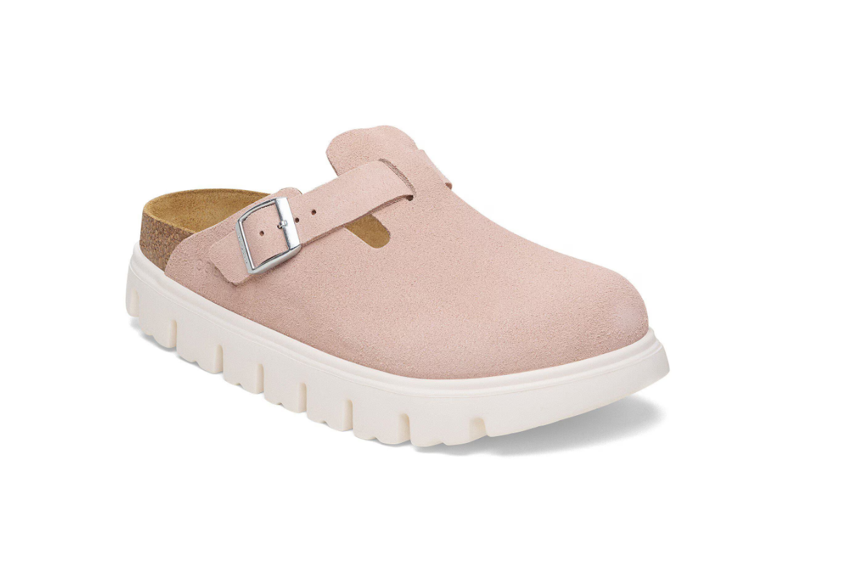 Birkenstock Boston Chunky Suede Leather Light Rose