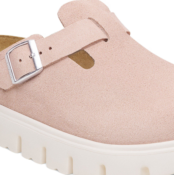 Birkenstock Boston Chunky Suede Leather Light Rose