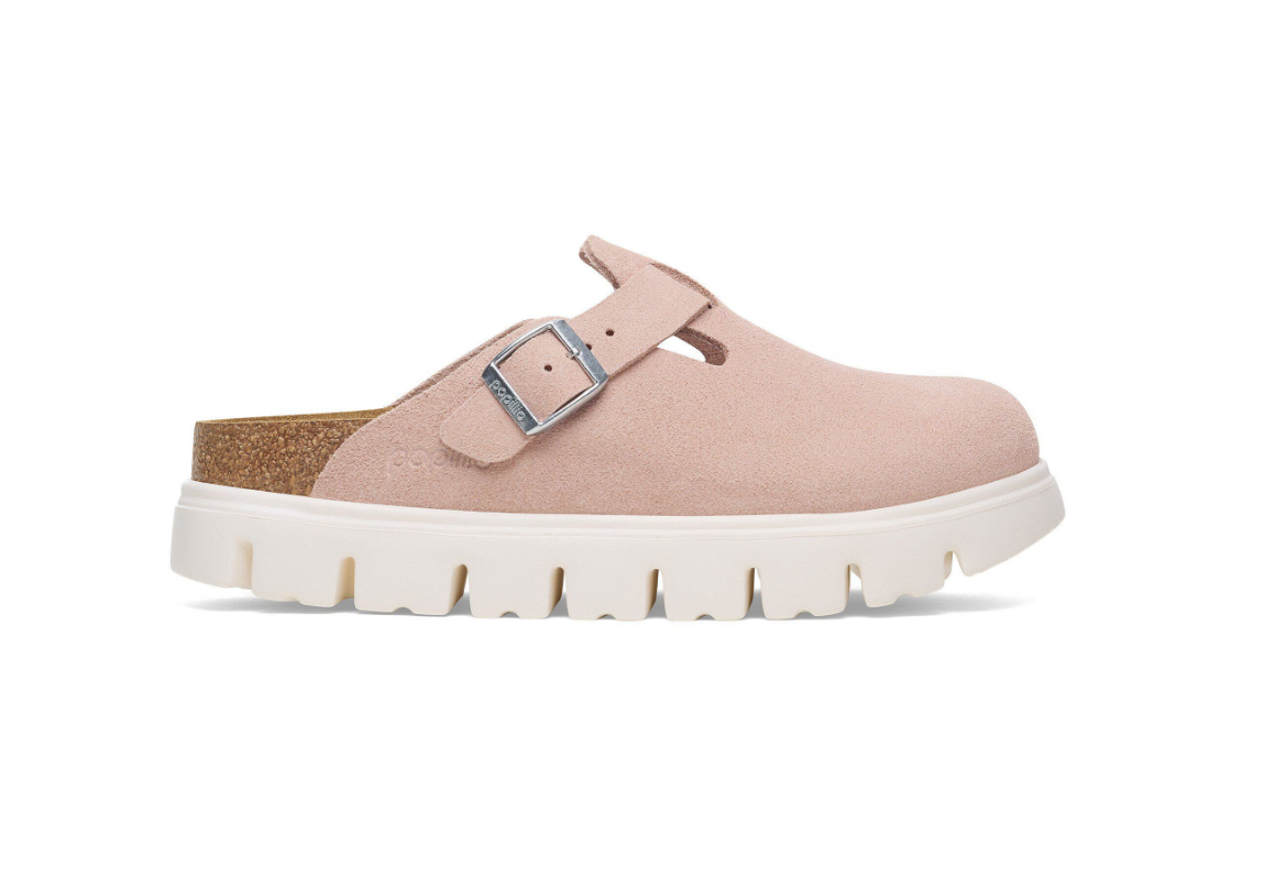 Birkenstock Boston Chunky Suede Leather Light Rose