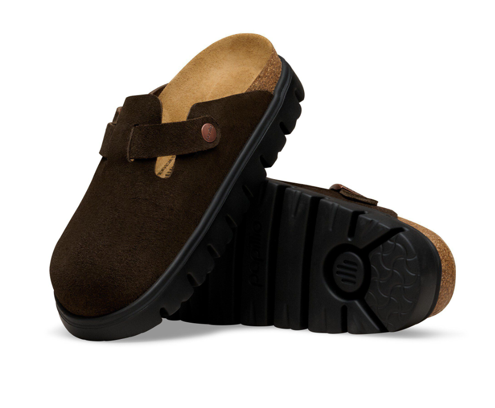 Birkenstock Papillio Boston Chunky Suede Leather Mocca