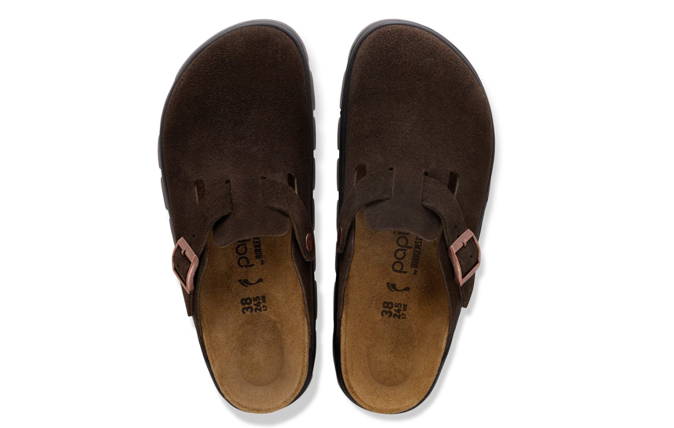 Birkenstock Papillio Boston Chunky Suede Leather Mocca