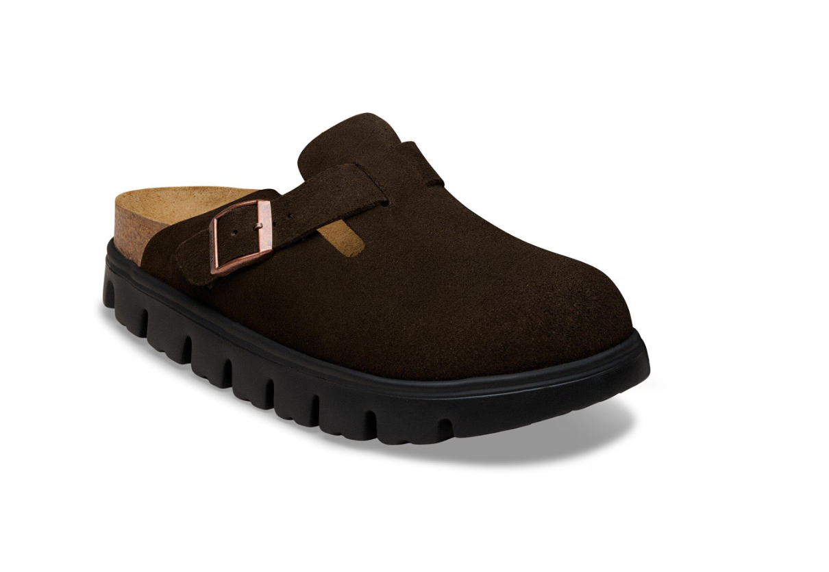 Birkenstock Papillio Boston Chunky Suede Leather Mocca