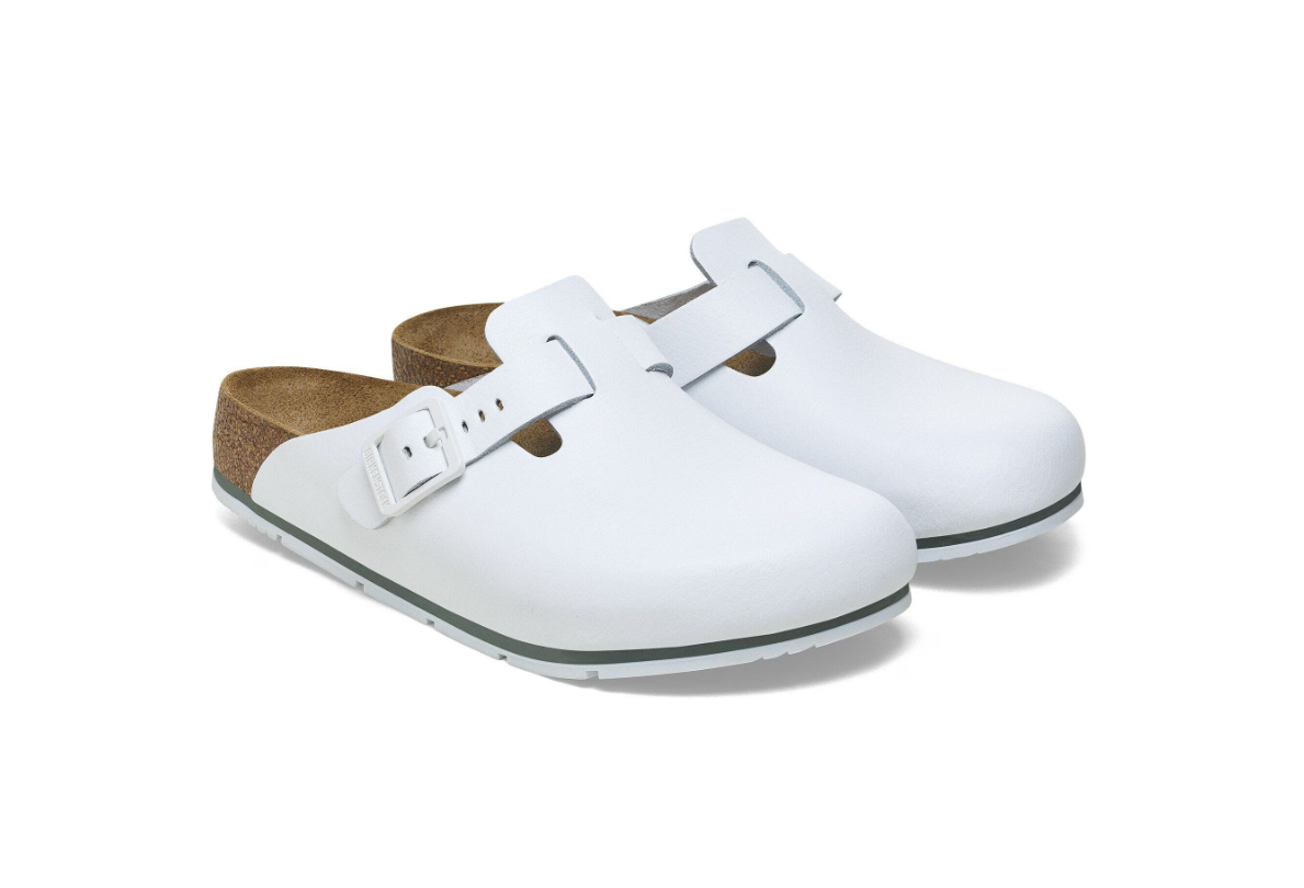 Birkenstock Boston Pro Natural Leather White