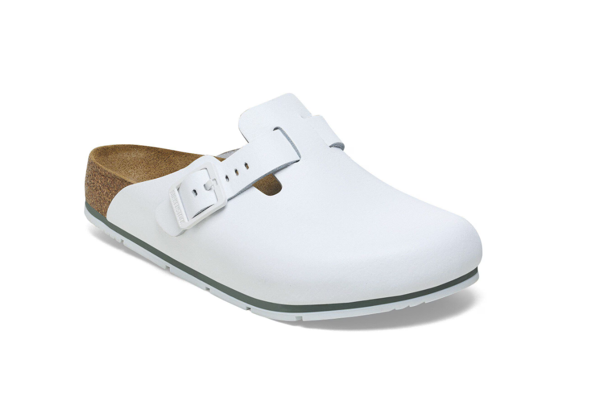 Birkenstock Boston Pro Natural Leather White