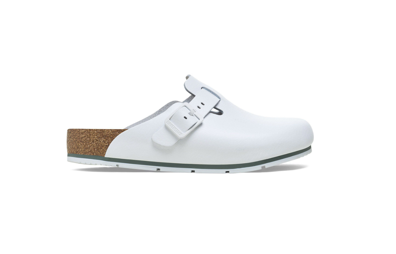 Birkenstock Boston Pro Natural Leather White