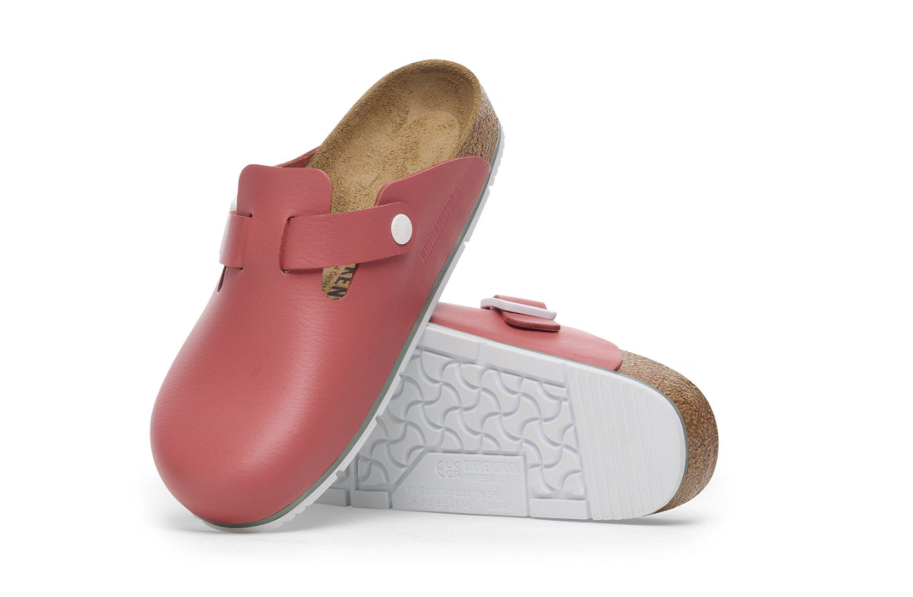 Birkenstock Boston Pro Natural Leather Mars Red