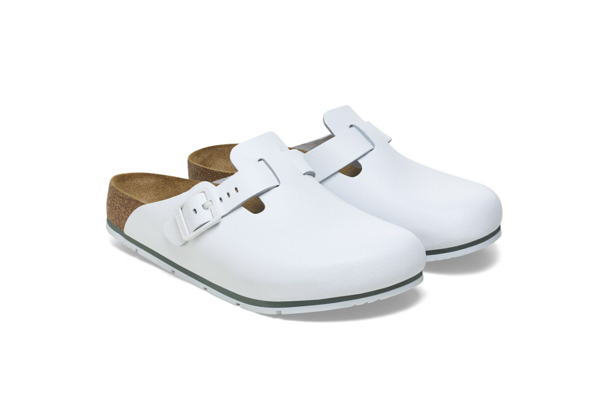 Birkenstock Boston Pro Natural Leather White