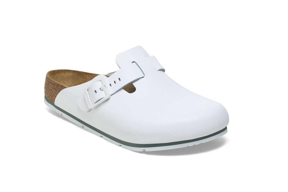 Birkenstock Boston Pro Natural Leather White