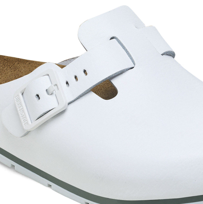 Birkenstock Boston Pro Natural Leather White
