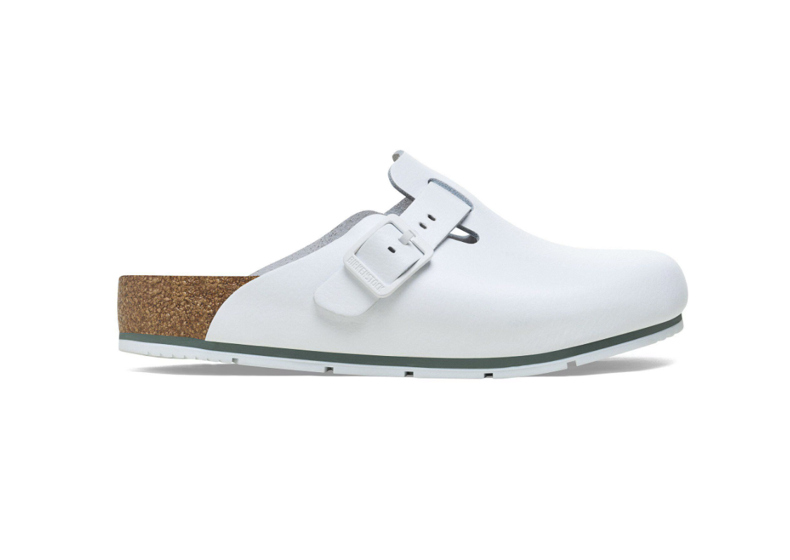 Birkenstock Boston Pro Natural Leather White