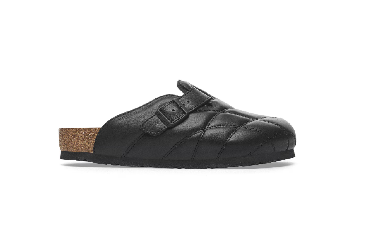 Birkenstock Boston Quilted Natural Leather Black