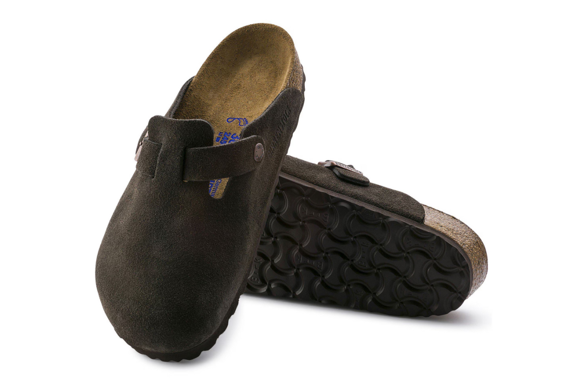 Birkenstock Boston Soft Footbed Suede Leather Clog - Mocha, Regular