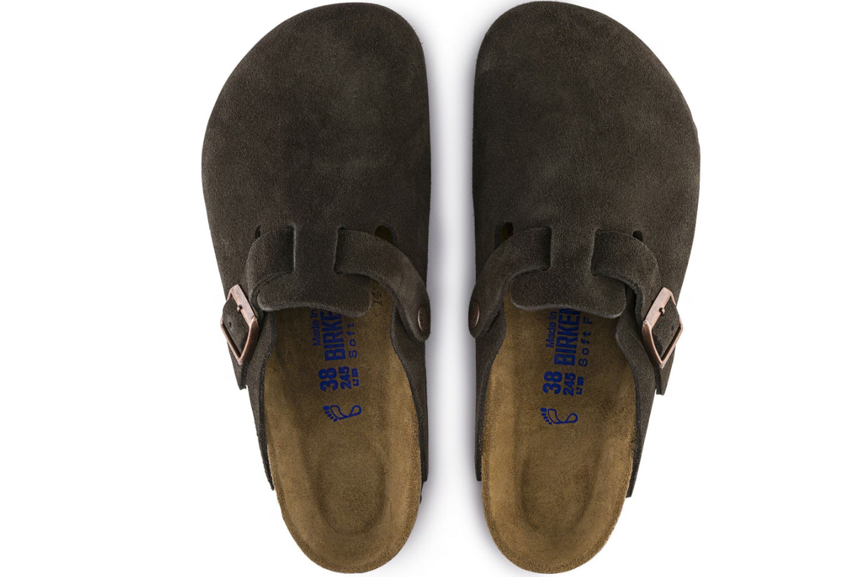 Birkenstock Boston Soft Footbed Suede Leather Clog - Mocha, Regular