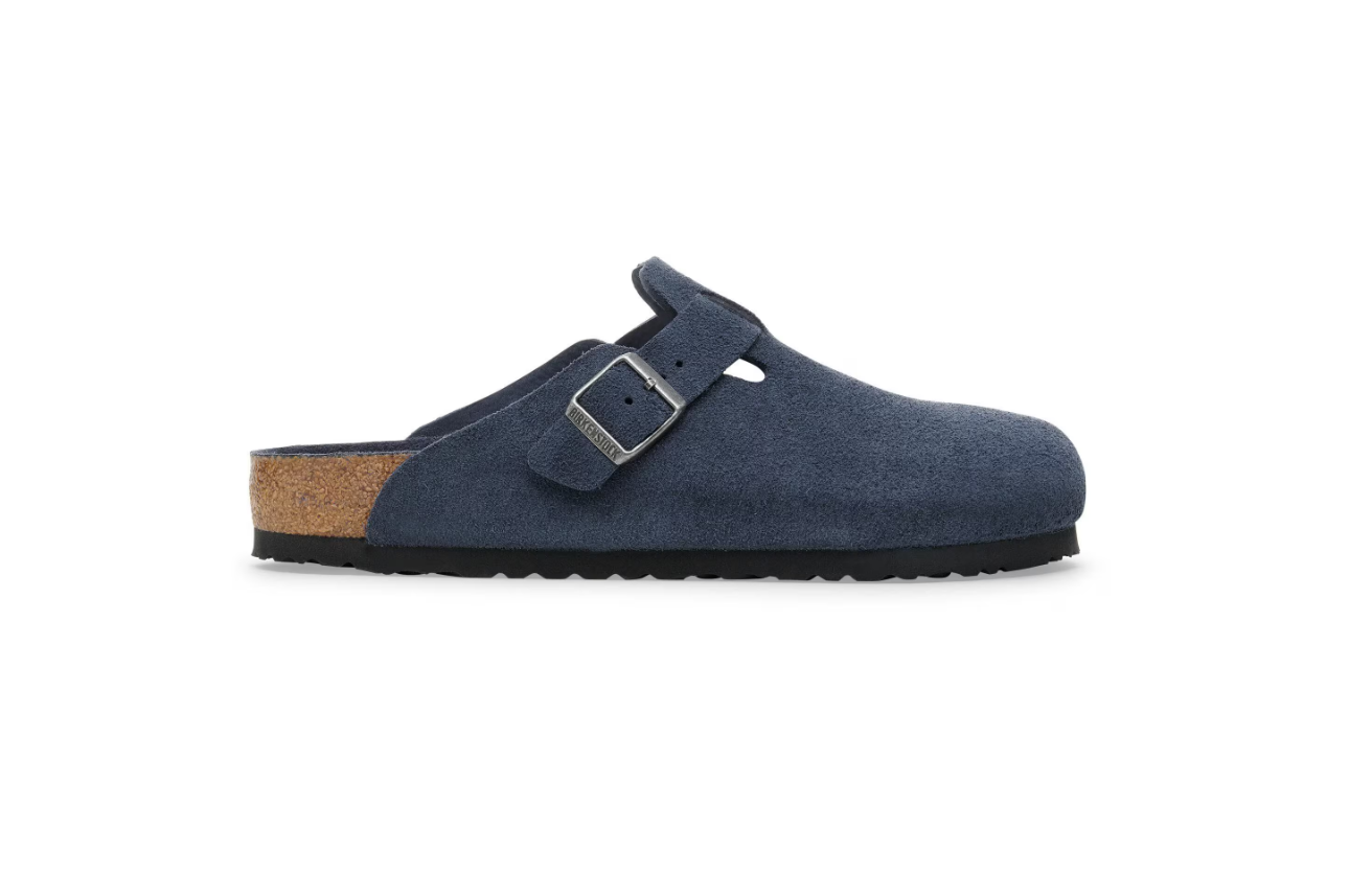 Birkenstock Boston Soft Footbed Suede Leather New Navy