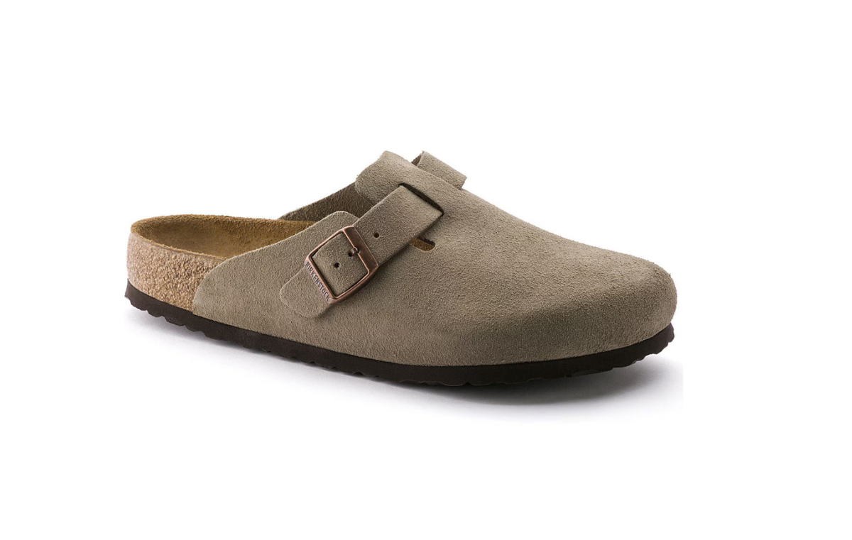 Birkenstock Boston Soft Footbed Suede Leather  - Taupe, Narrow