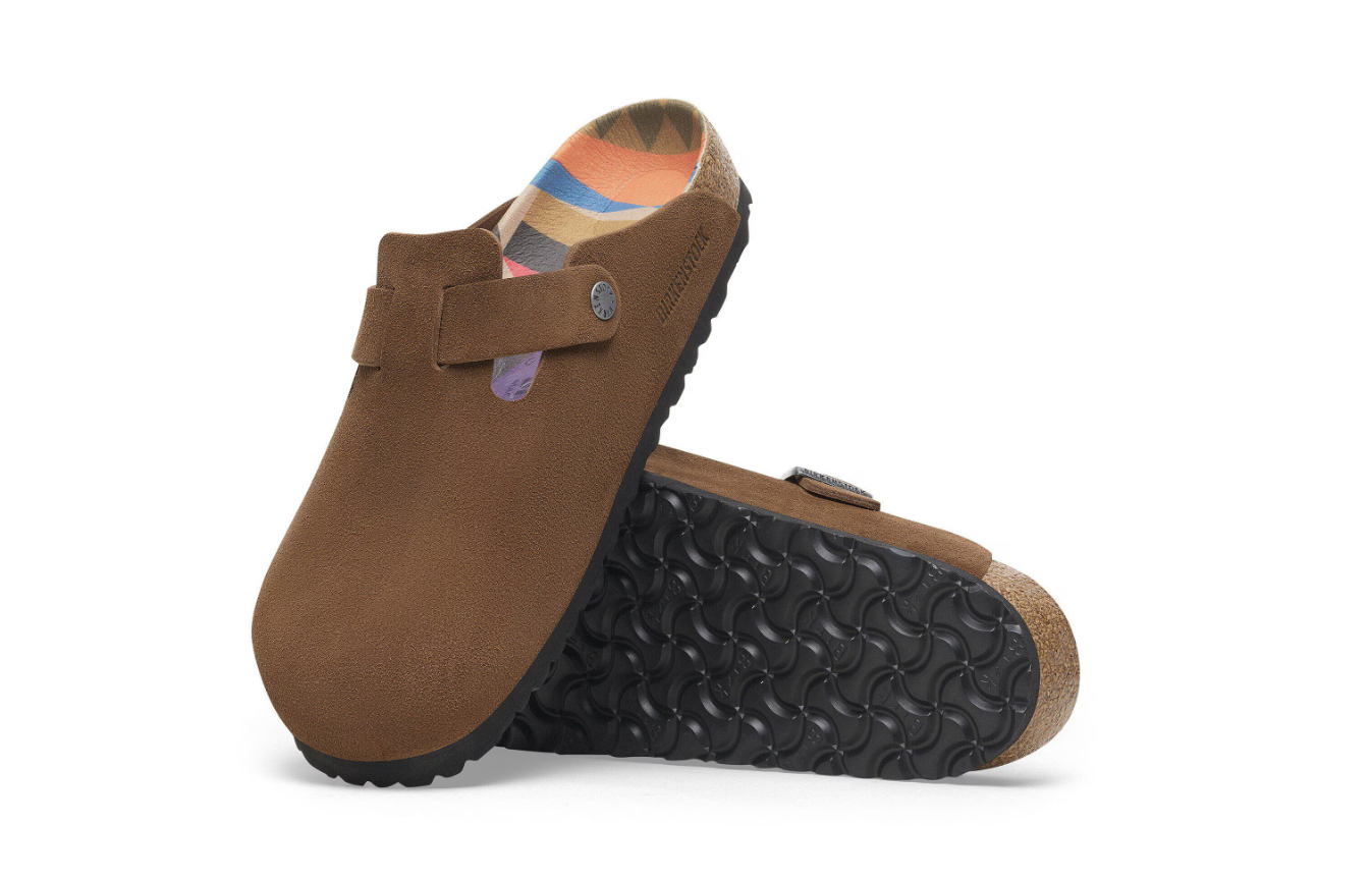 Birkenstock Boston Suede Leather Dark Tea