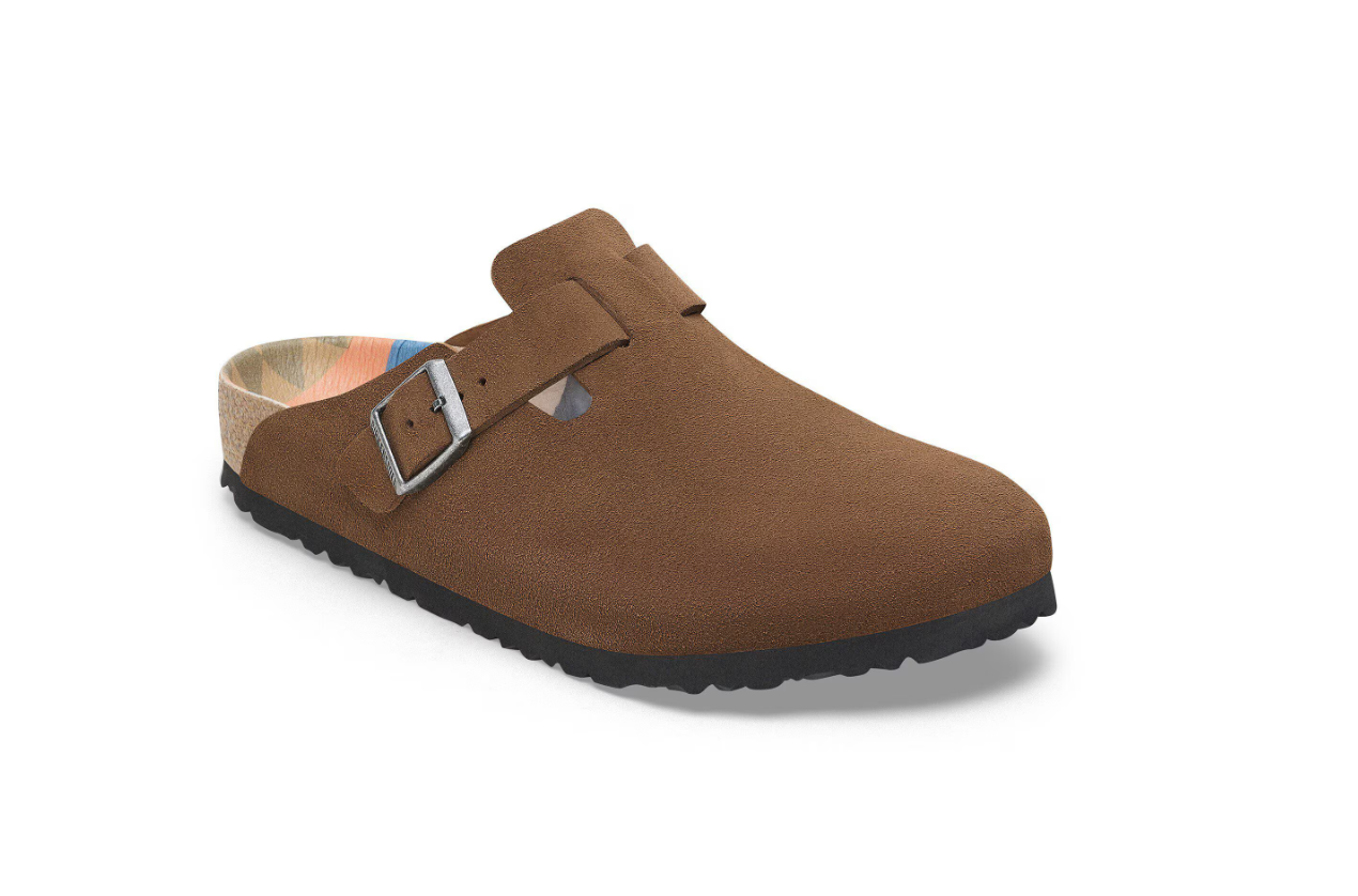 Birkenstock Boston Suede Leather Dark Tea