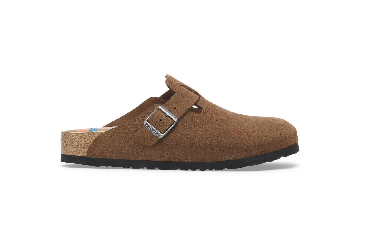 Birkenstock Boston Suede Leather Dark Tea