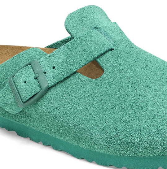 Birkenstock Boston Suede Leather Digital Green
