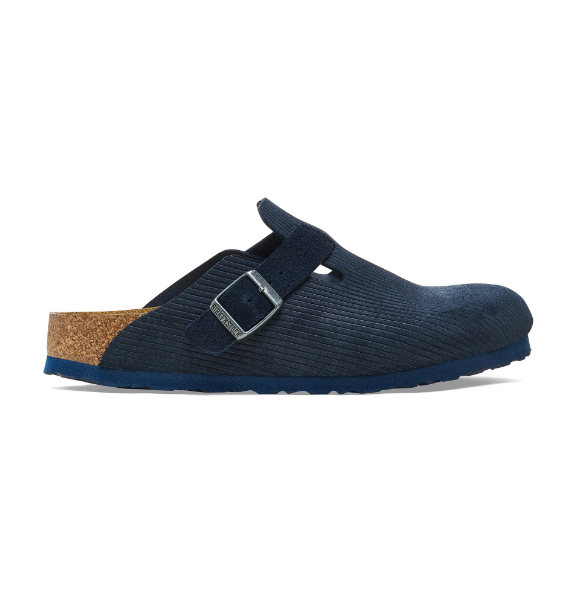 Birkenstock Boston Suede Leather Embossed Midnight