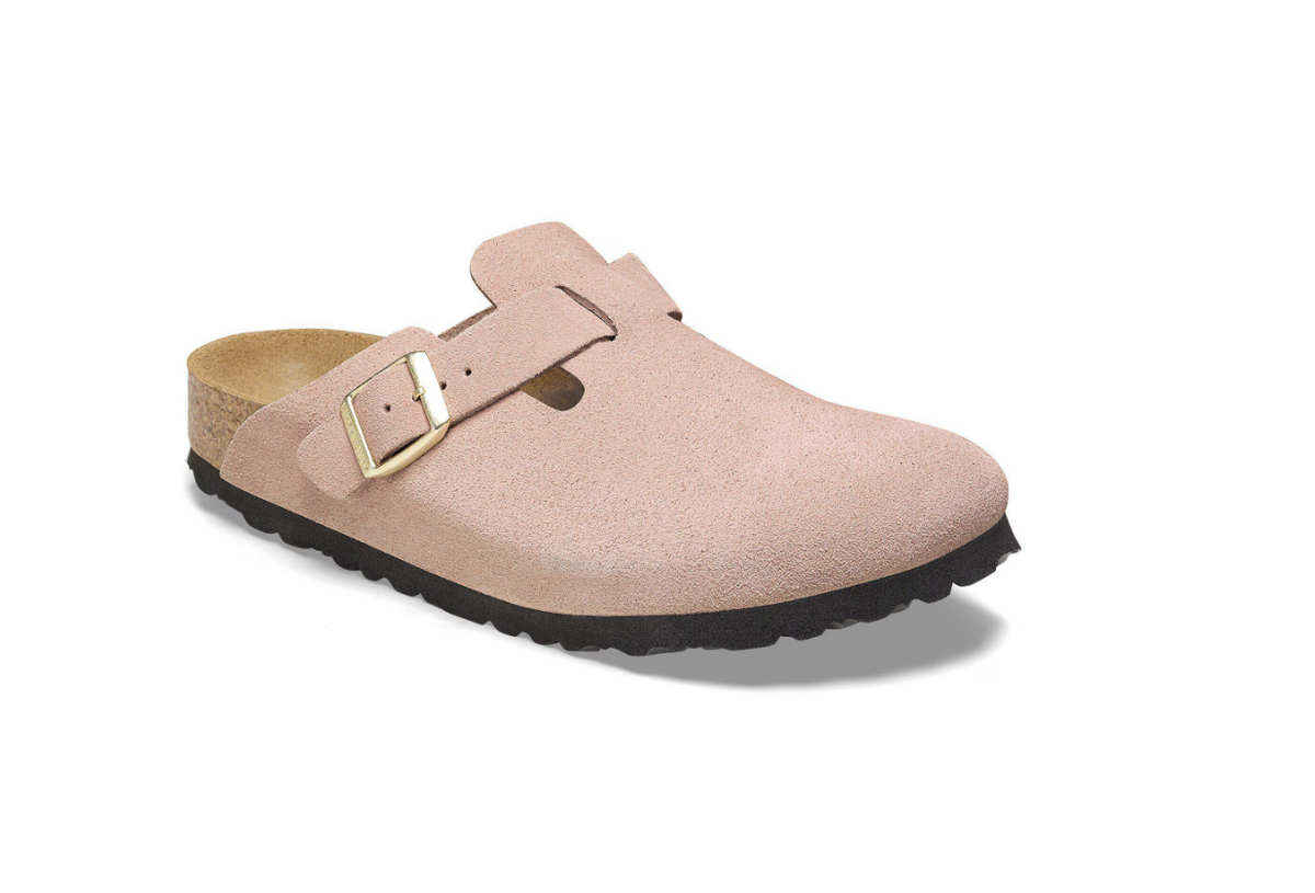 Birkenstock Boston Suede Leather Light Rose