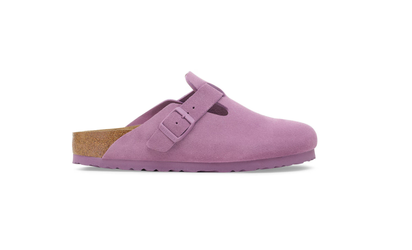 Birkenstock Boston Suede Leather Clog Mauve