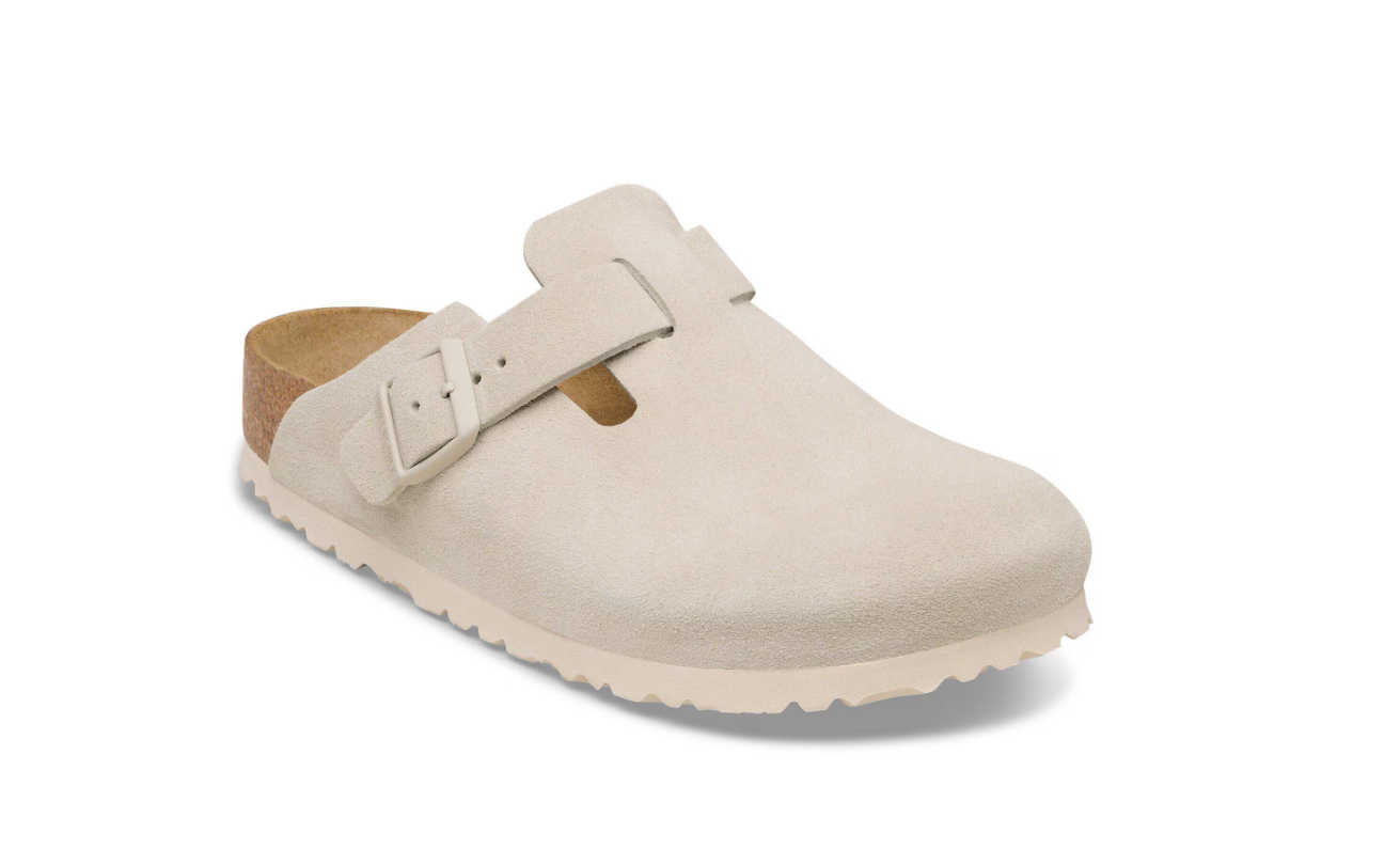 Birkenstock Boston Suede Leather Clog Oyster