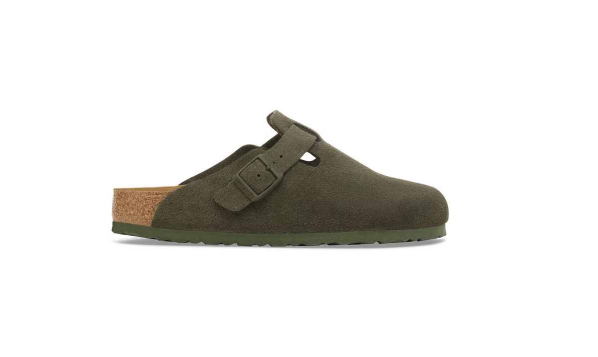 Birkenstock Boston Suede Leather Clog Thyme