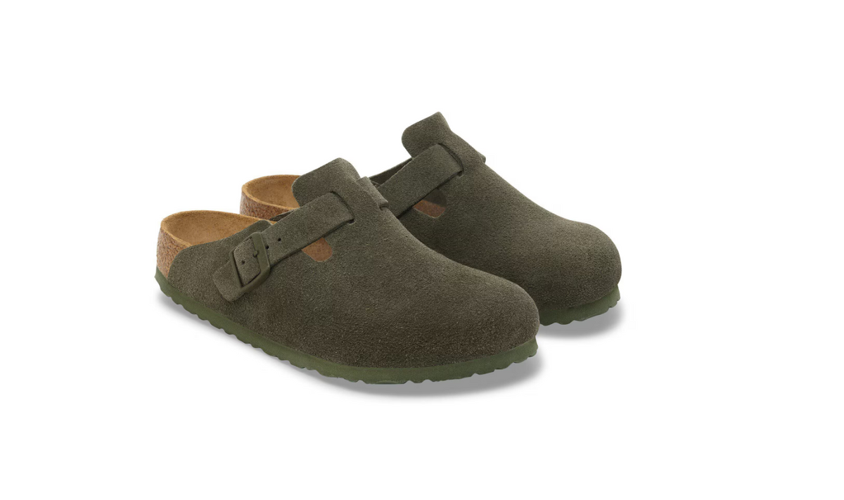 Birkenstock Boston Suede Leather Clog Thyme