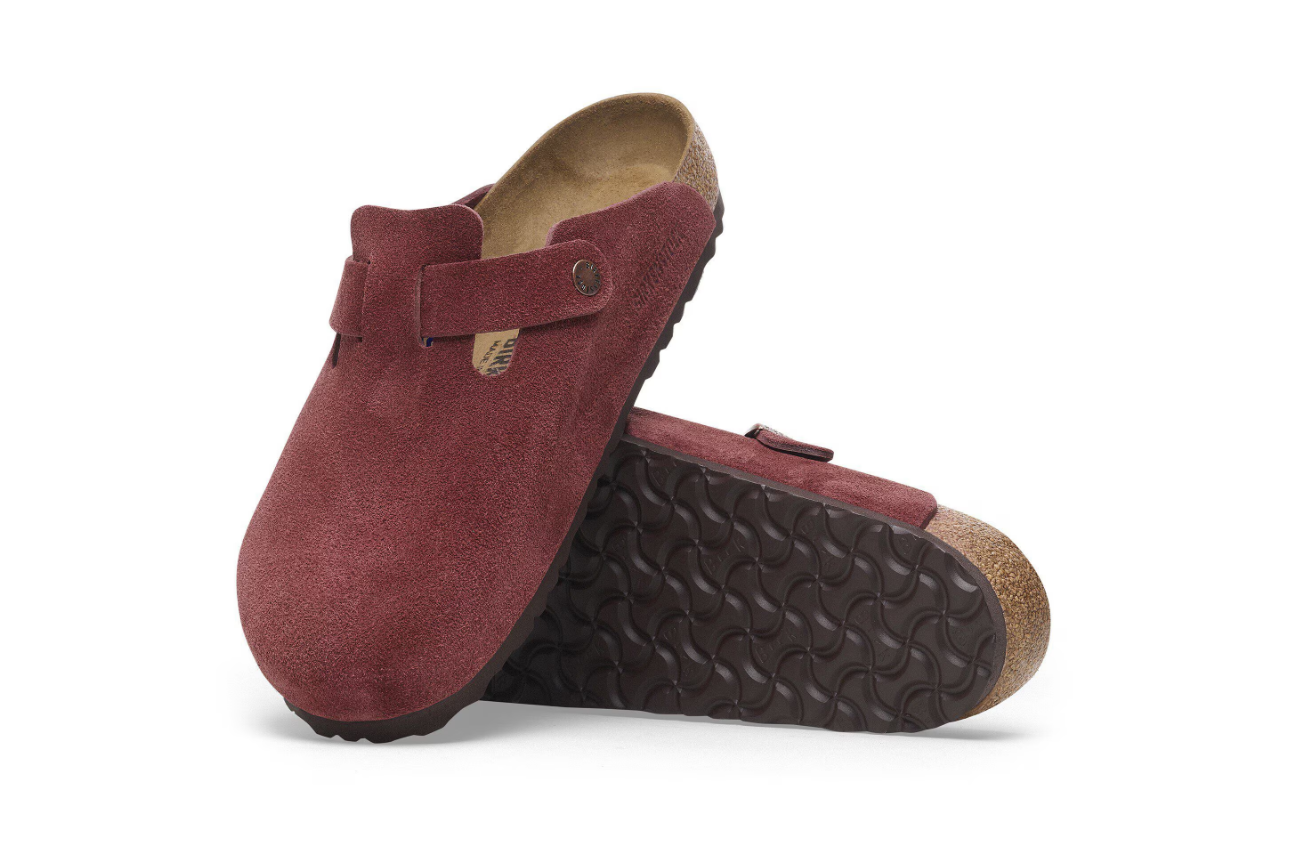 Birkenstock Boston Suede Leather Zinfandel