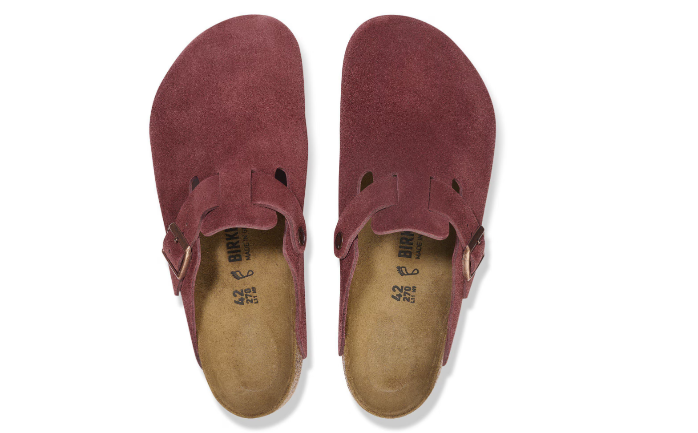 Birkenstock Boston Suede Leather Zinfandel