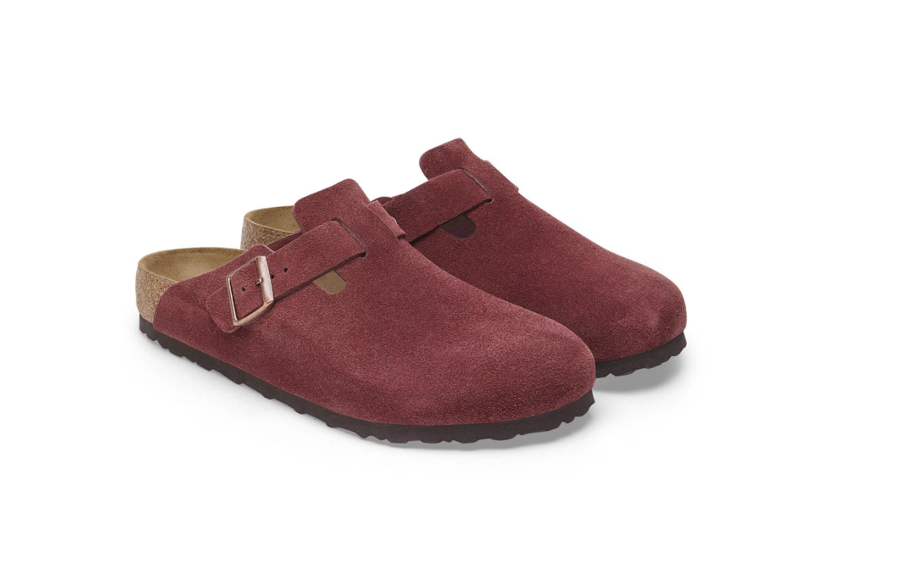 Birkenstock Boston Suede Leather Zinfandel