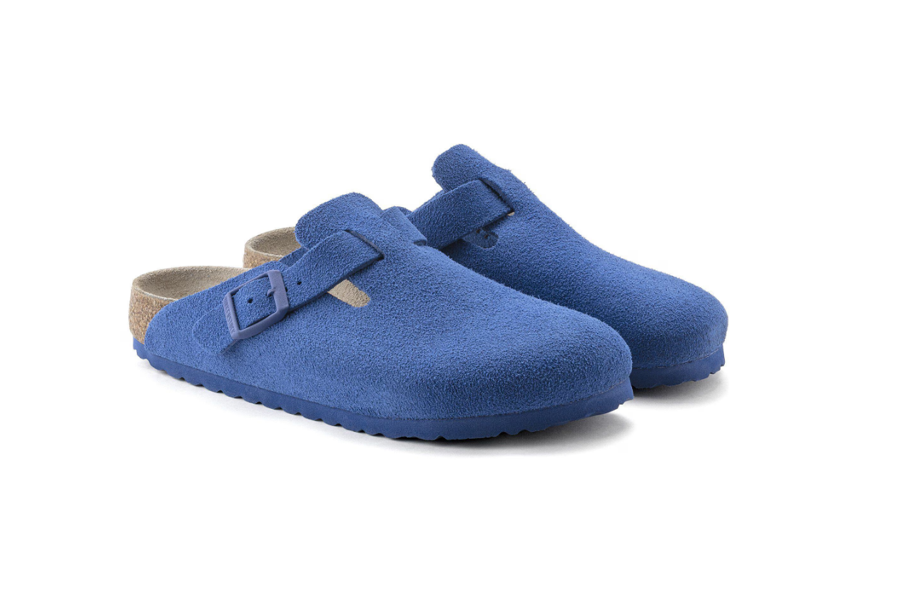 Birkenstock Boston Suede Leather Ultra Blue Clog