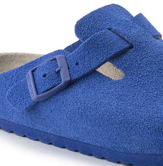 Birkenstock Boston Suede Leather Ultra Blue Clog