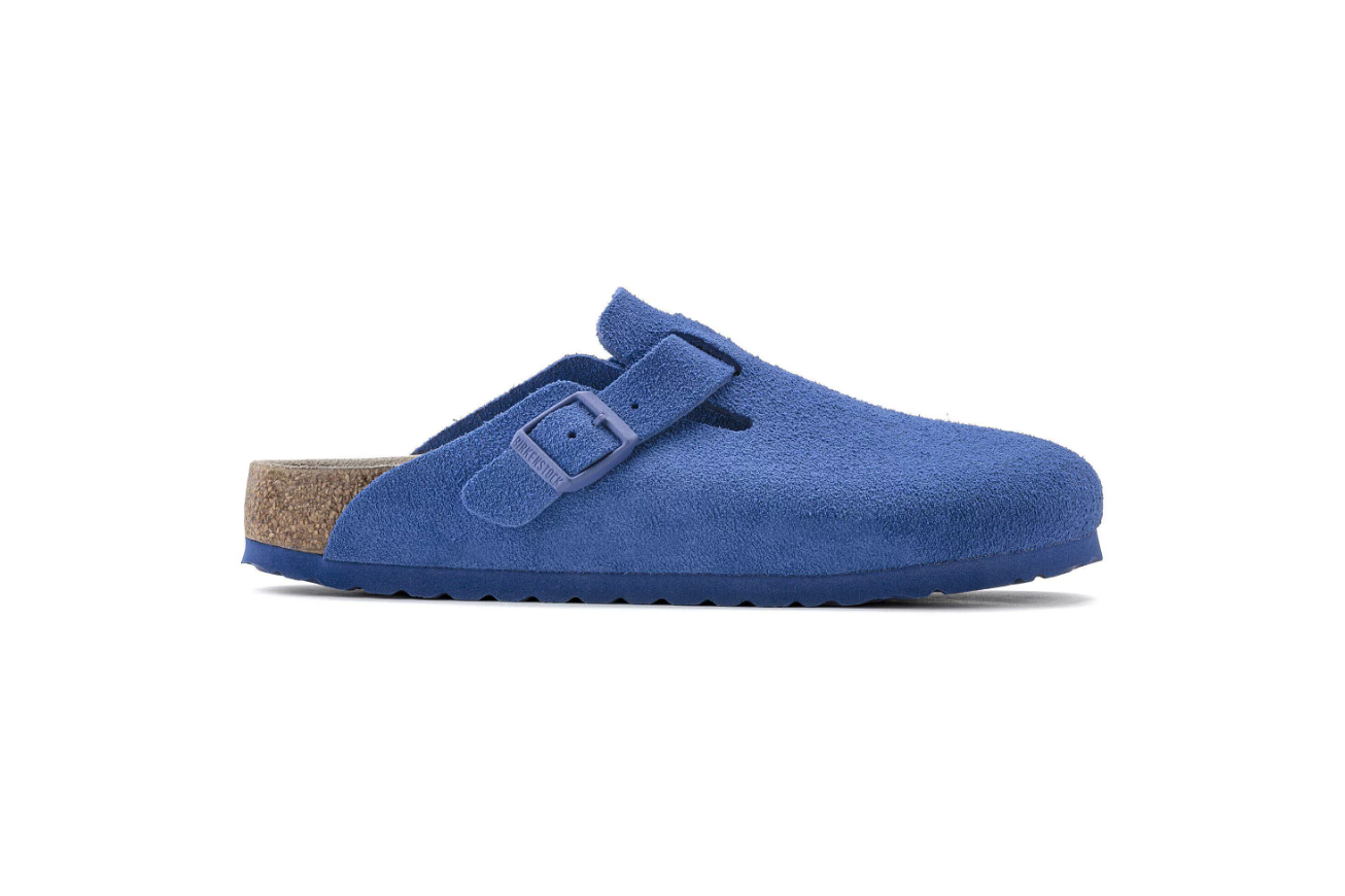 Birkenstock Boston Suede Leather Ultra Blue Clog