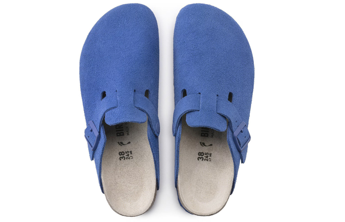 Birkenstock Boston Suede Leather Ultra Blue Clog