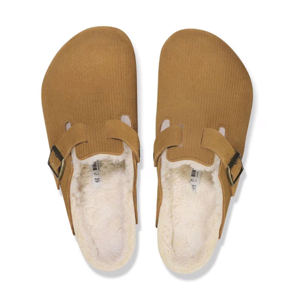 Birkenstock Boston VL Corduroy Teddy Shearling Clog