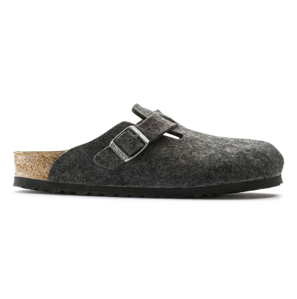 Birkenstock Boston Wool Felt Anthracite Regular Clog