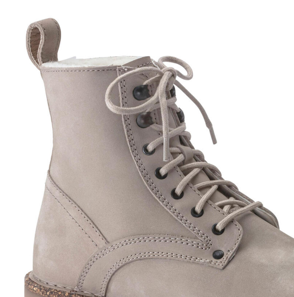 Birkenstock Bryson Shearling Nubuk Leather Beige Taupe