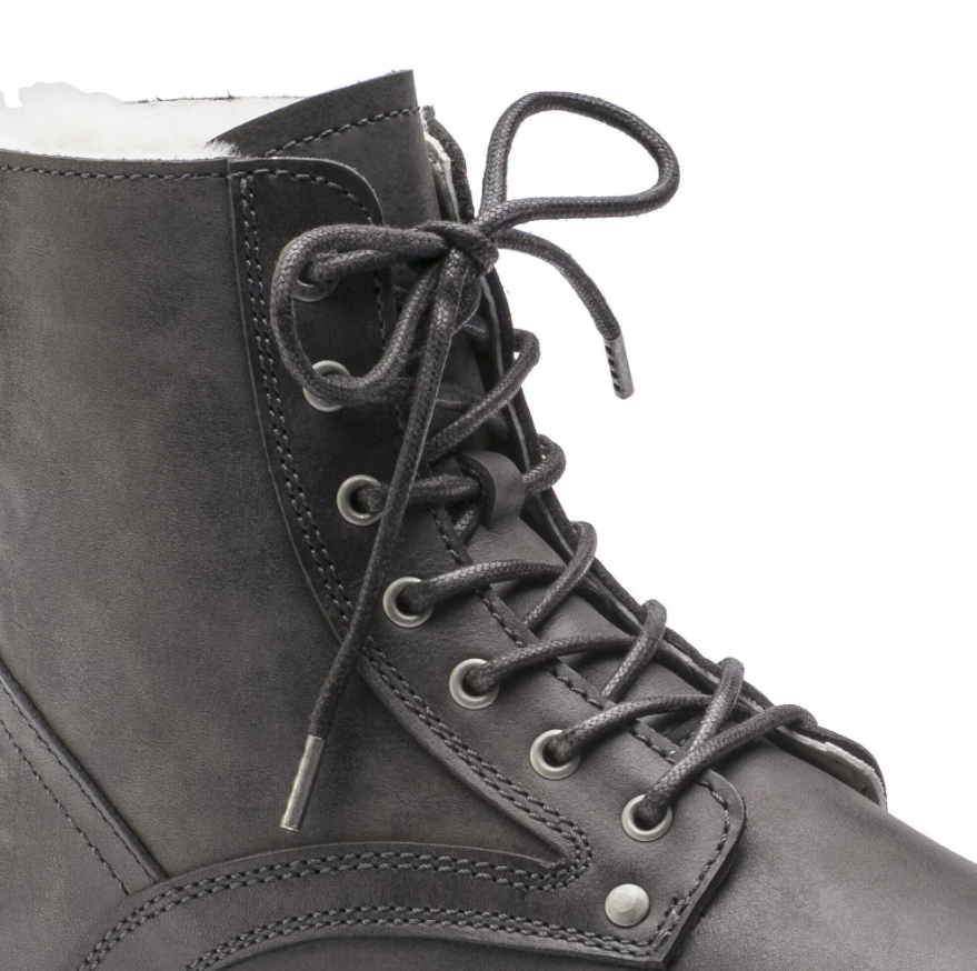 Bryson Shearling Oiled Nubuck Leather Graphite