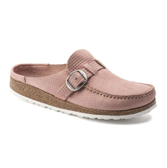 Birkenstock Buckley Nubuck Leather Clogs Soft Pink